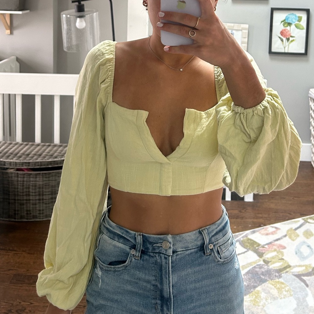 ASOS Cropped Long Sleeve Top